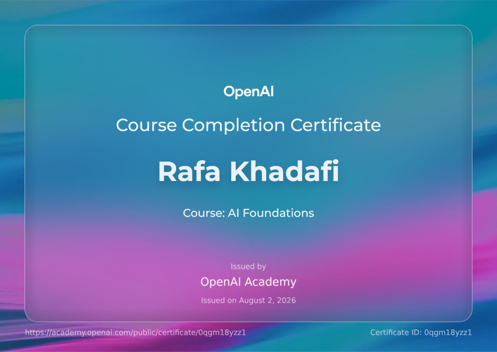 OpenAI AI Foundations